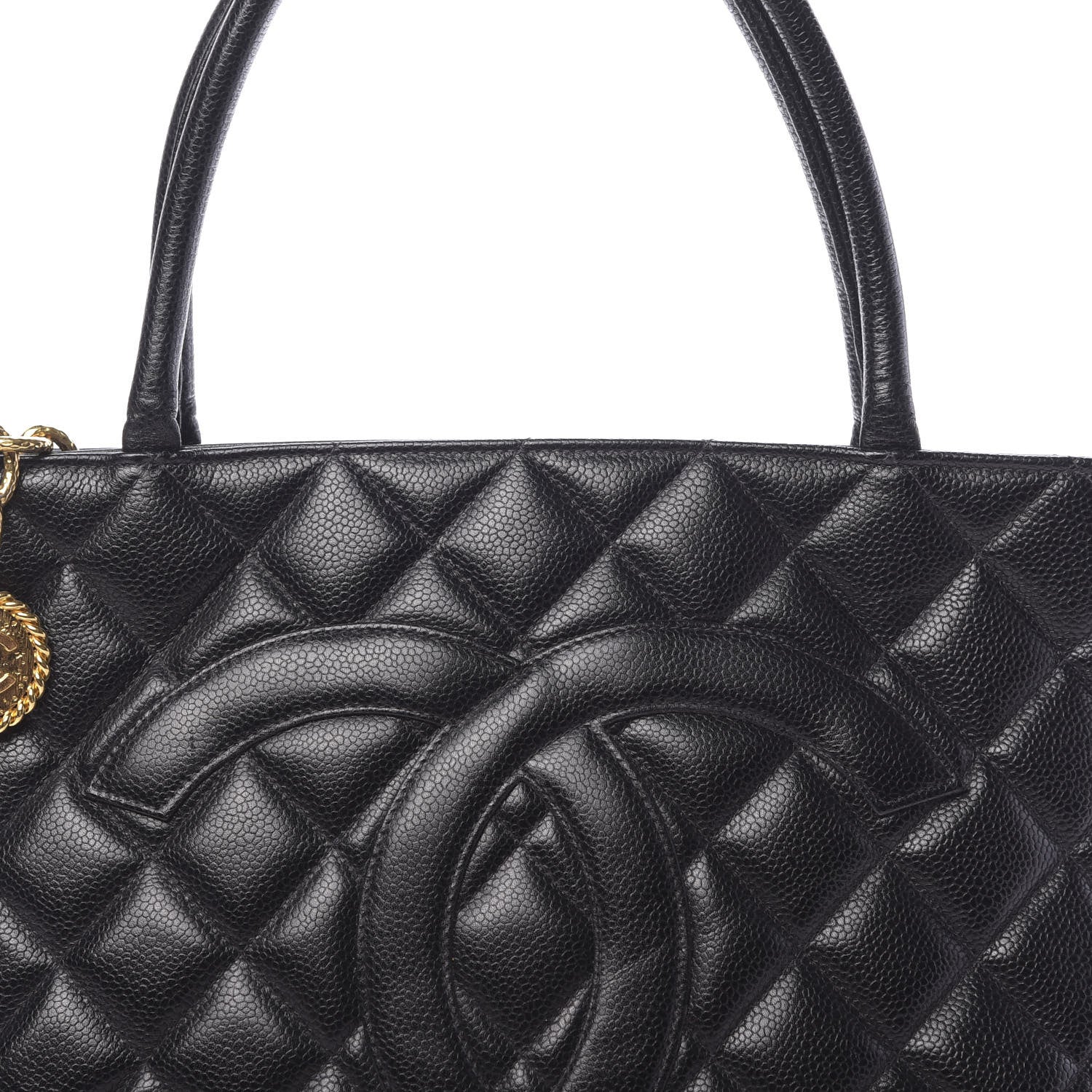 Chanel Caviar Quilted Medallion Tote Black 10 of 12