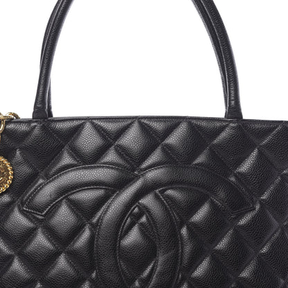 Chanel Caviar Quilted Medallion Tote Black 10 of 12
