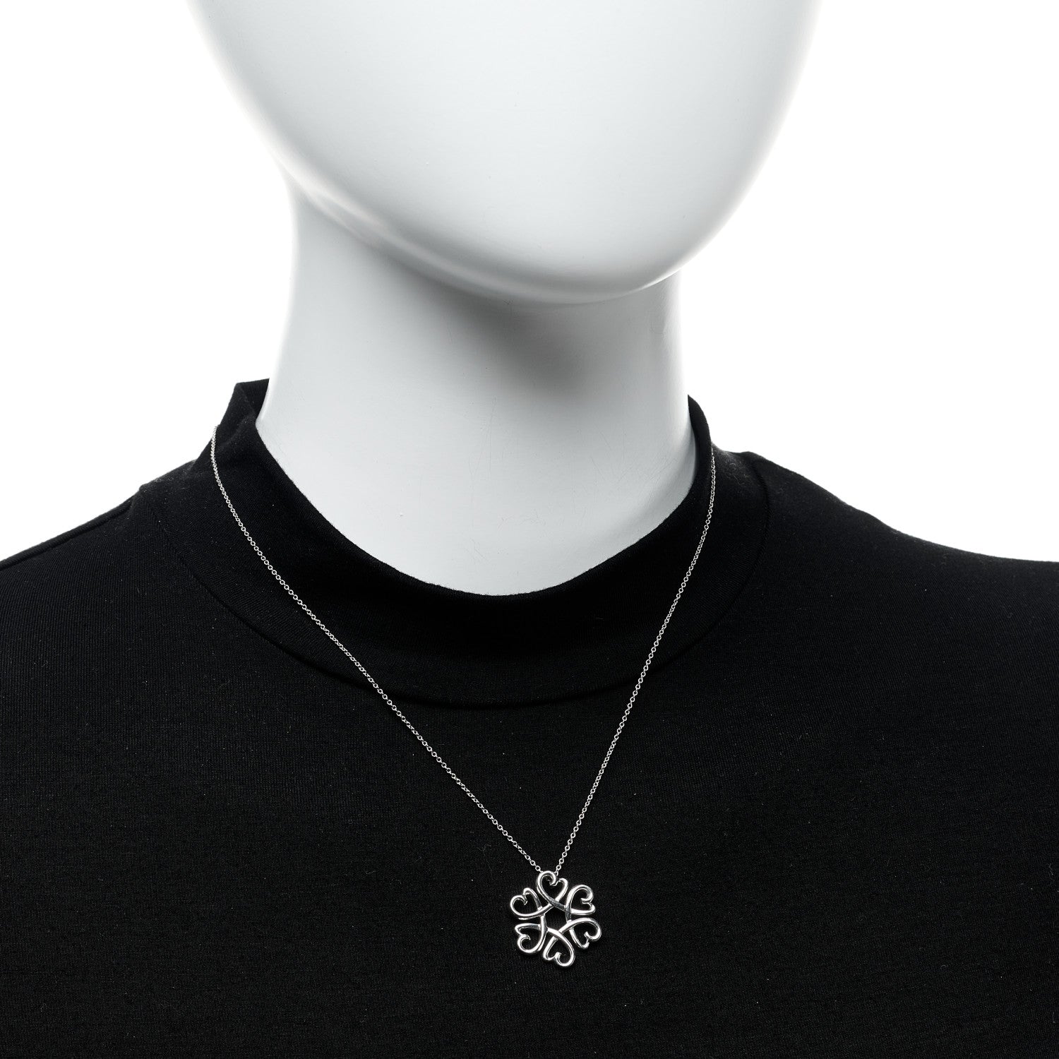Tiffany Sterling Silver Paloma Picasso Loving Hearts Pendant Necklace 2 of 5