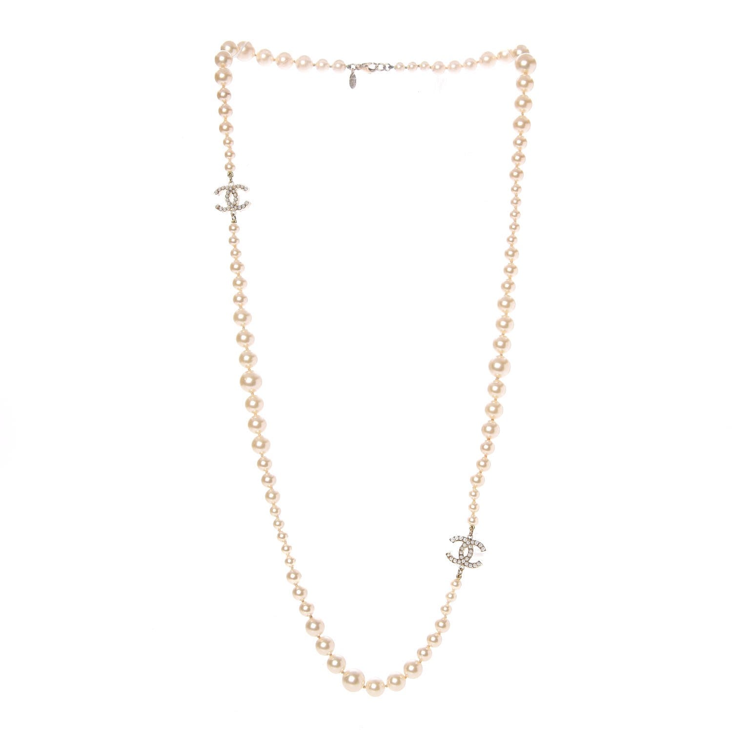 Chanel Graduated Pearl CC Long Necklace 3 of 6