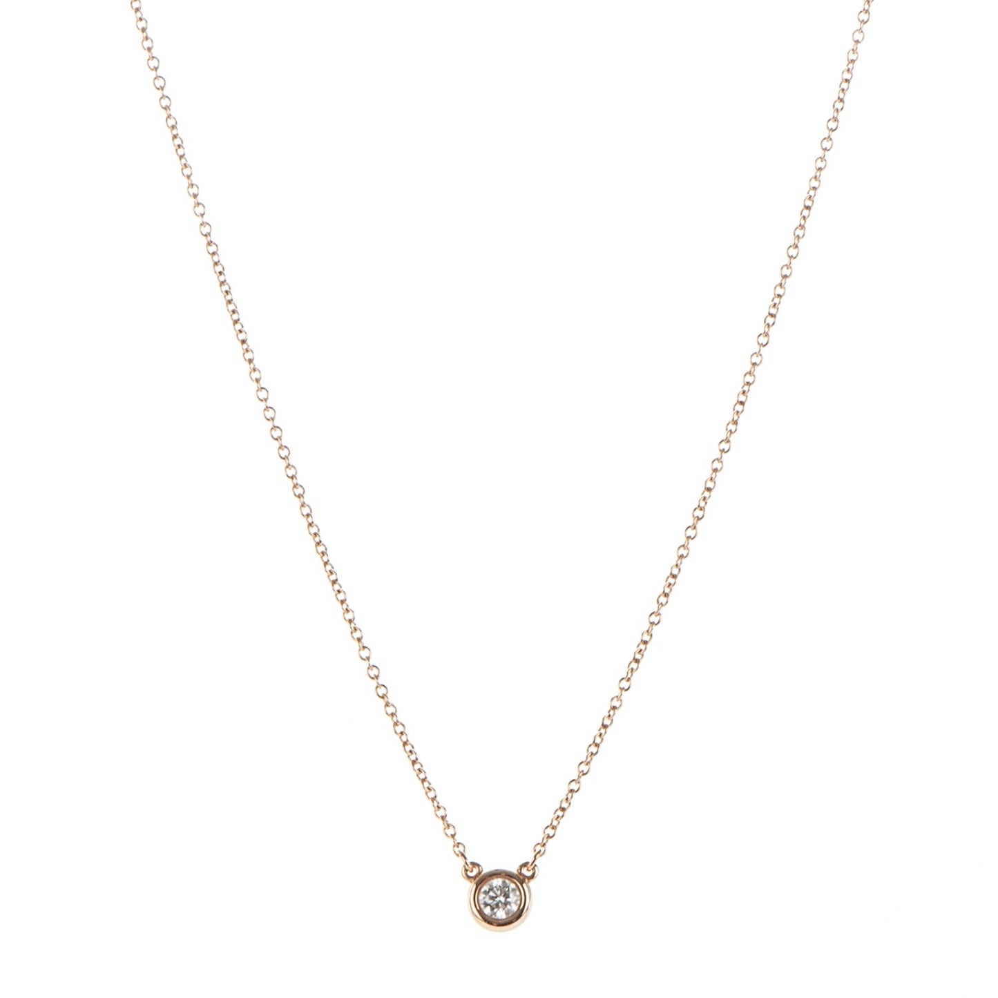 18K Yellow Gold Diamond .24ct Elsa Peretti Diamonds by the Yard Pendant Necklace