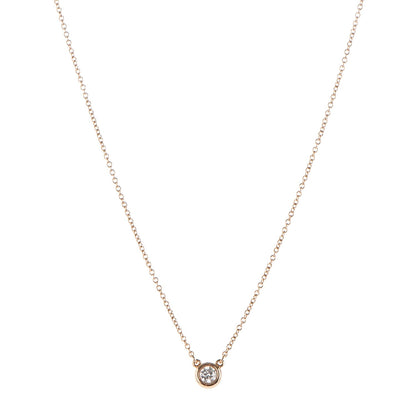 Tiffany 18K Yellow Gold Diamond .24ct Elsa Peretti Diamonds by the Yard Pendant Necklace 1 of 6