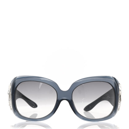 Bulgari Oval Crystal 8016-B Sunglasses Blue 2 of 10