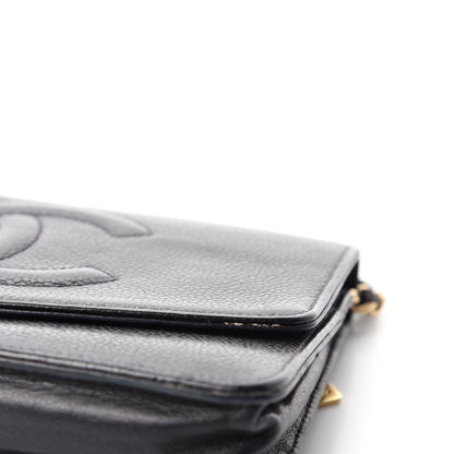 Chanel Caviar Timeless CC Wallet On Chain WOC Black 8 of 16