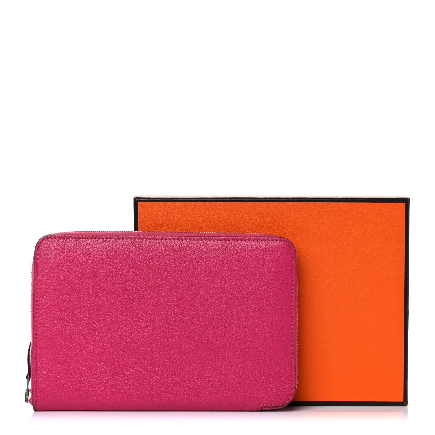 Hermes Chevre Mysore Azap GM Combined Wallet Rose Shocking 15 of 15