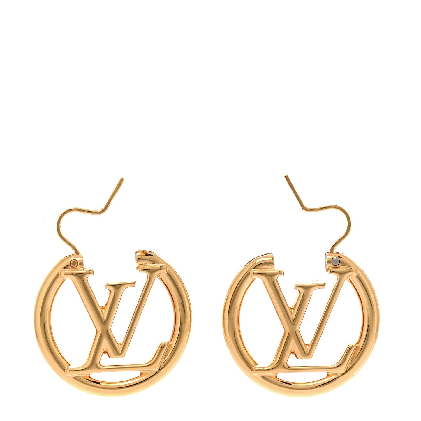 Metal Small Louise Hoop Earrings Gold