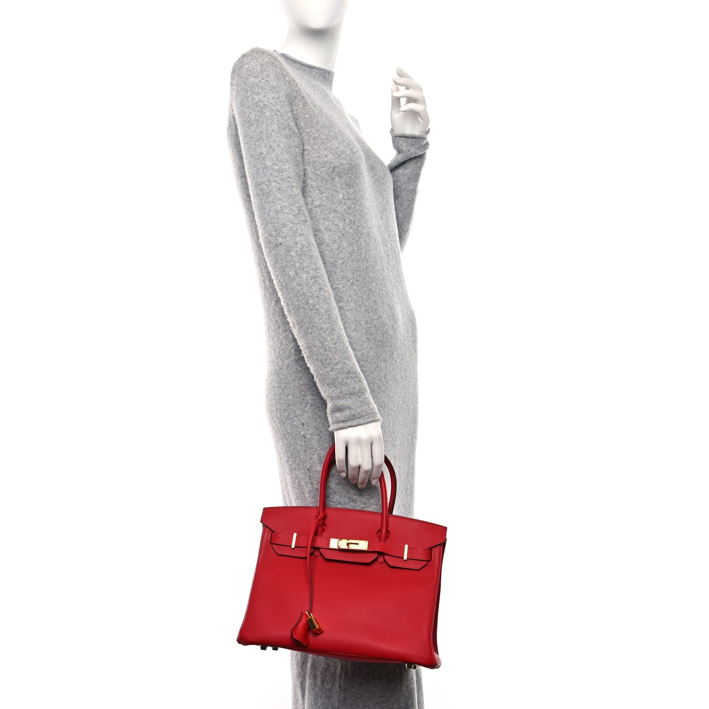 Epsom Birkin 30 Rouge Casaque
