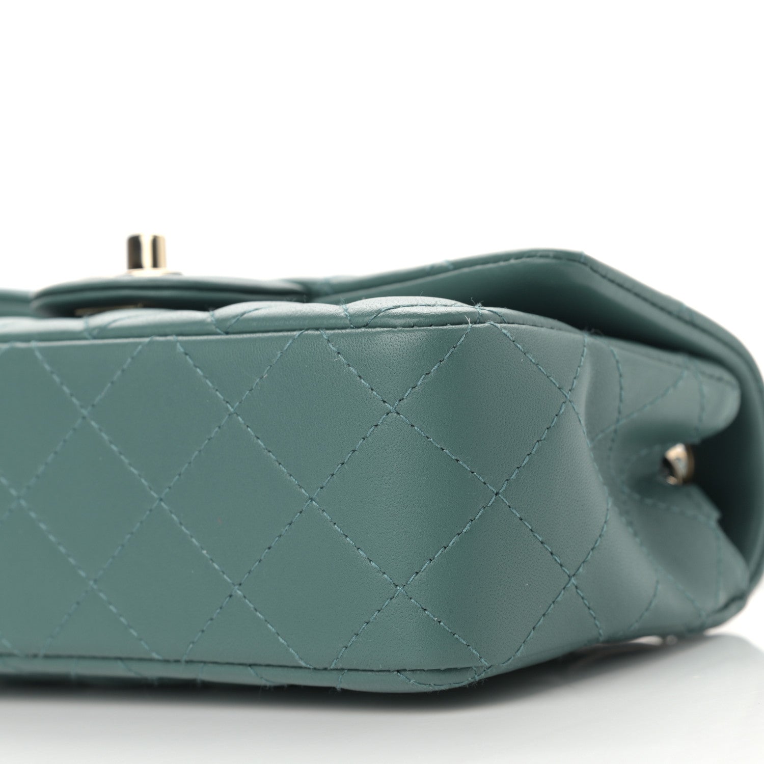 Chanel Lambskin Quilted Mini Rectangular Flap Green 10 of 10