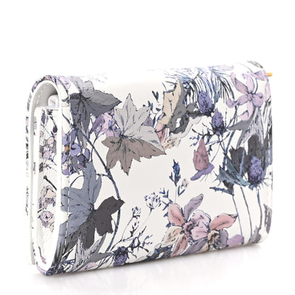 Christian Dior Calfskin Print Caro XS Wallet White Multicolor 3 of 10