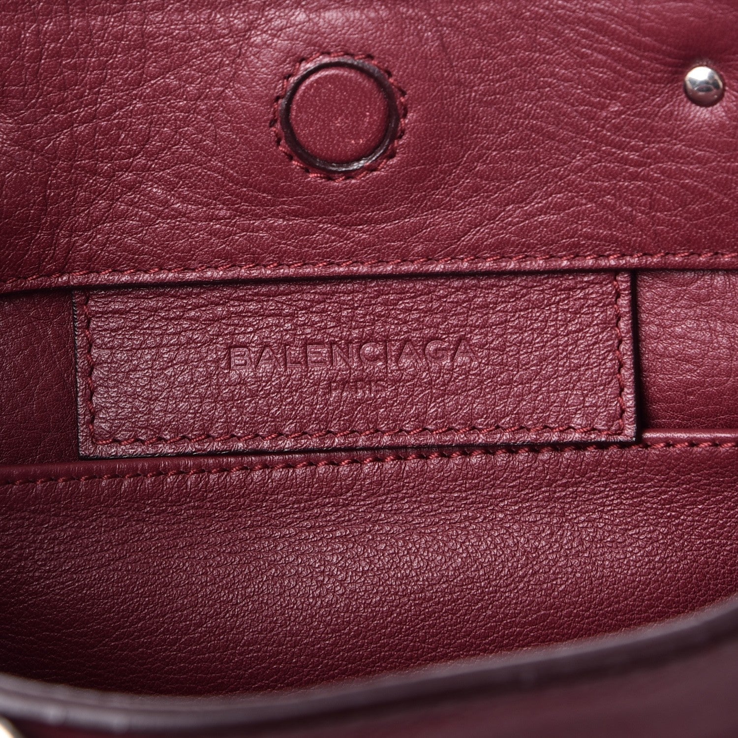 Balenciaga Veau Papier A6 Zip Around Tote Rouge Pourpre 7 of 8