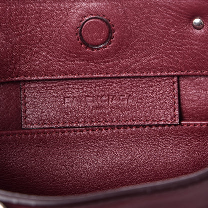 Balenciaga Veau Papier A6 Zip Around Tote Rouge Pourpre 7 of 8
