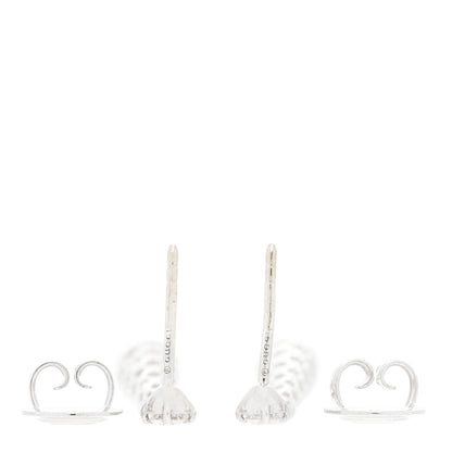 Gucci 18K White Gold Diamond Diamantissima Drop Earrings 3 of 6