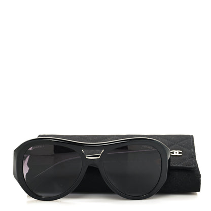 Chanel Acetate CC Pilot Sunglasses 5508 Black 8 of 8
