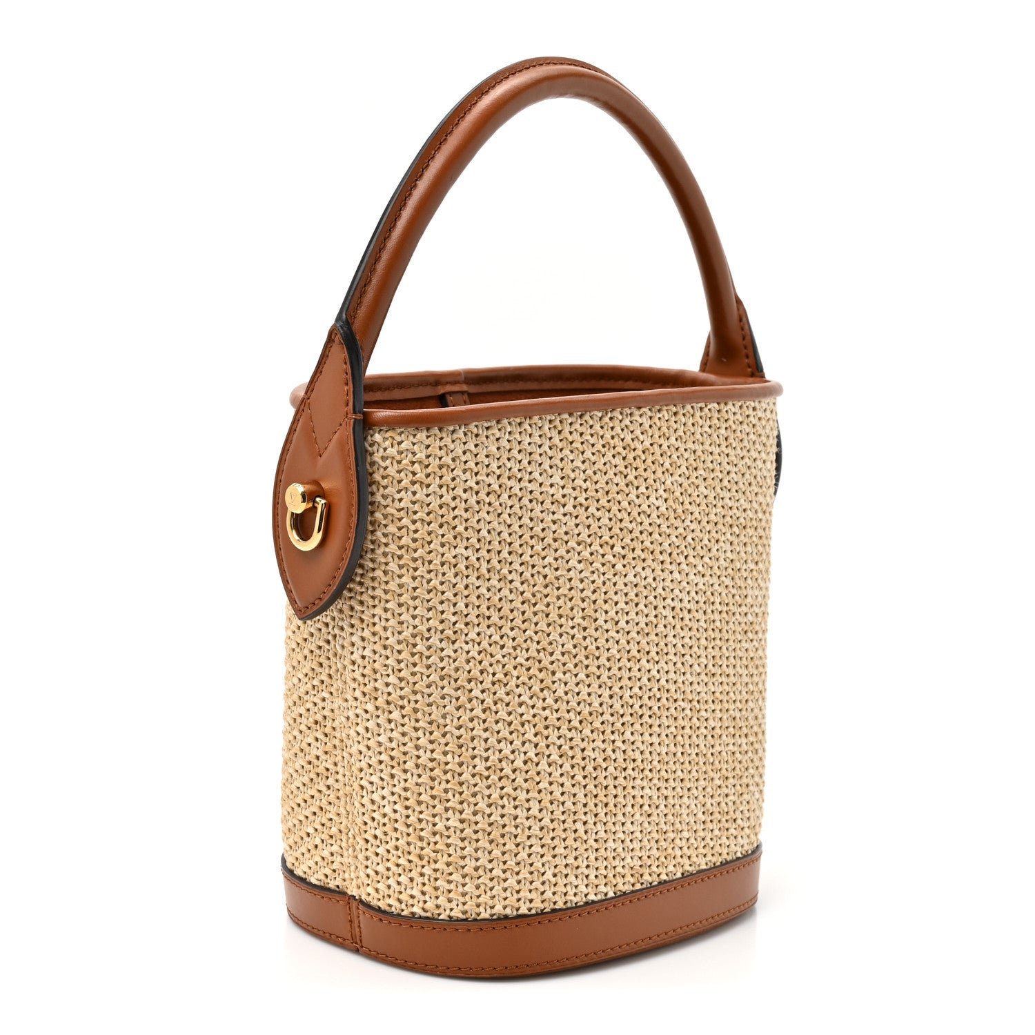 Louis Vuitton Raffia Petit Bucket Caramel 2 of 9