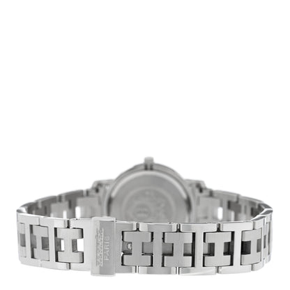 Hermes Stainless Steel 24mm Clipper Quartz Watch White 3 of 4