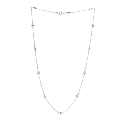 Tiffany Platinum Diamond .33ctw Elsa Peretti Diamonds by the Yard Station Necklace 3 of 5