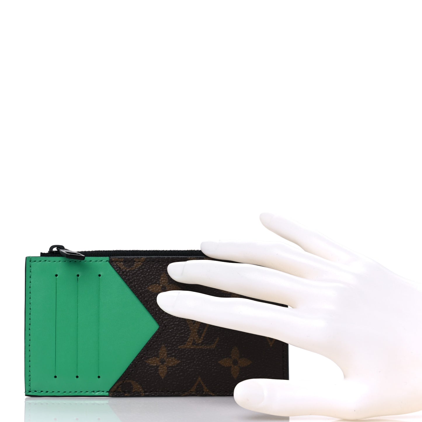 Monogram Taiga Coin Card Holder Green
