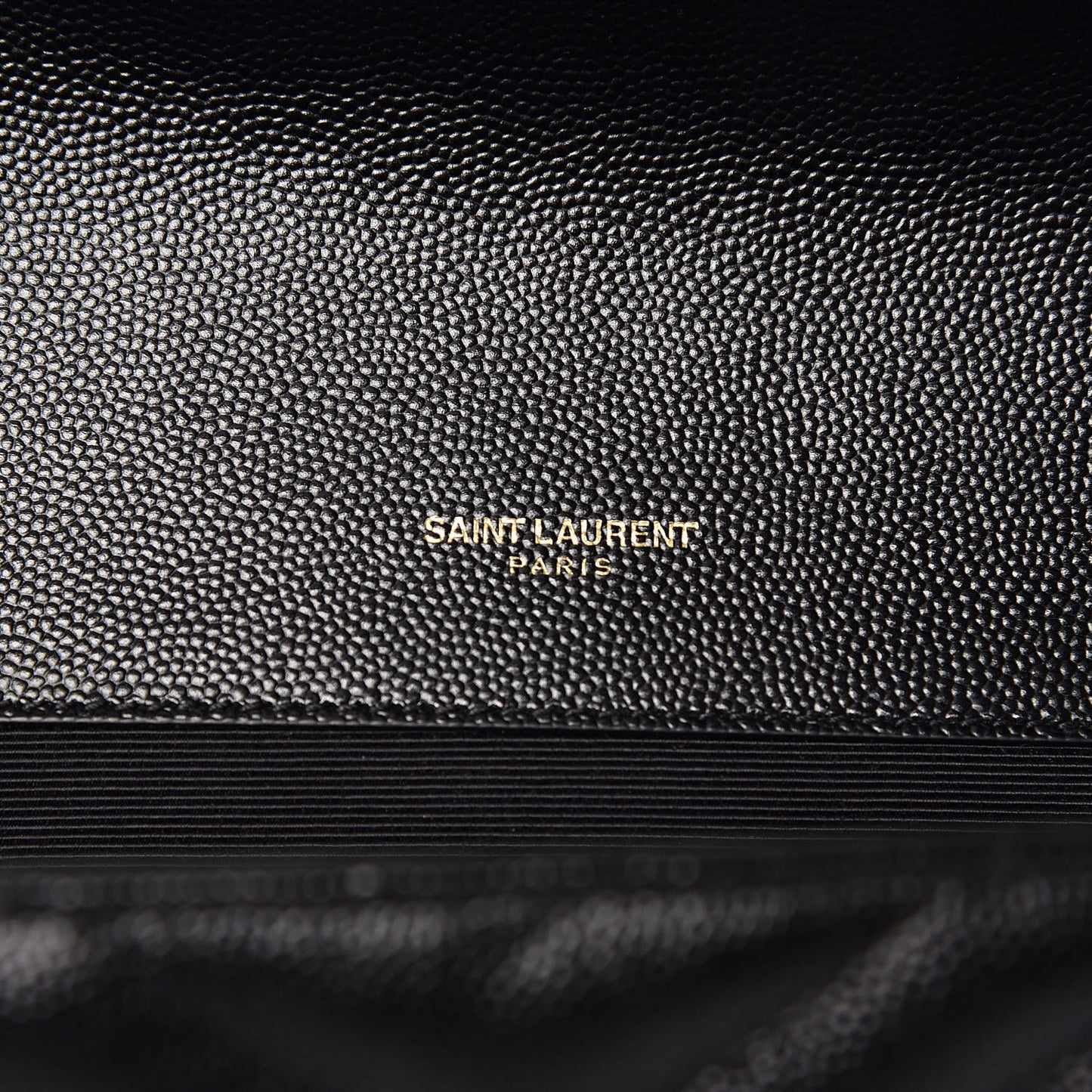 Grain De Poudre Matelasse Chevron Large Monogram Satchel Black