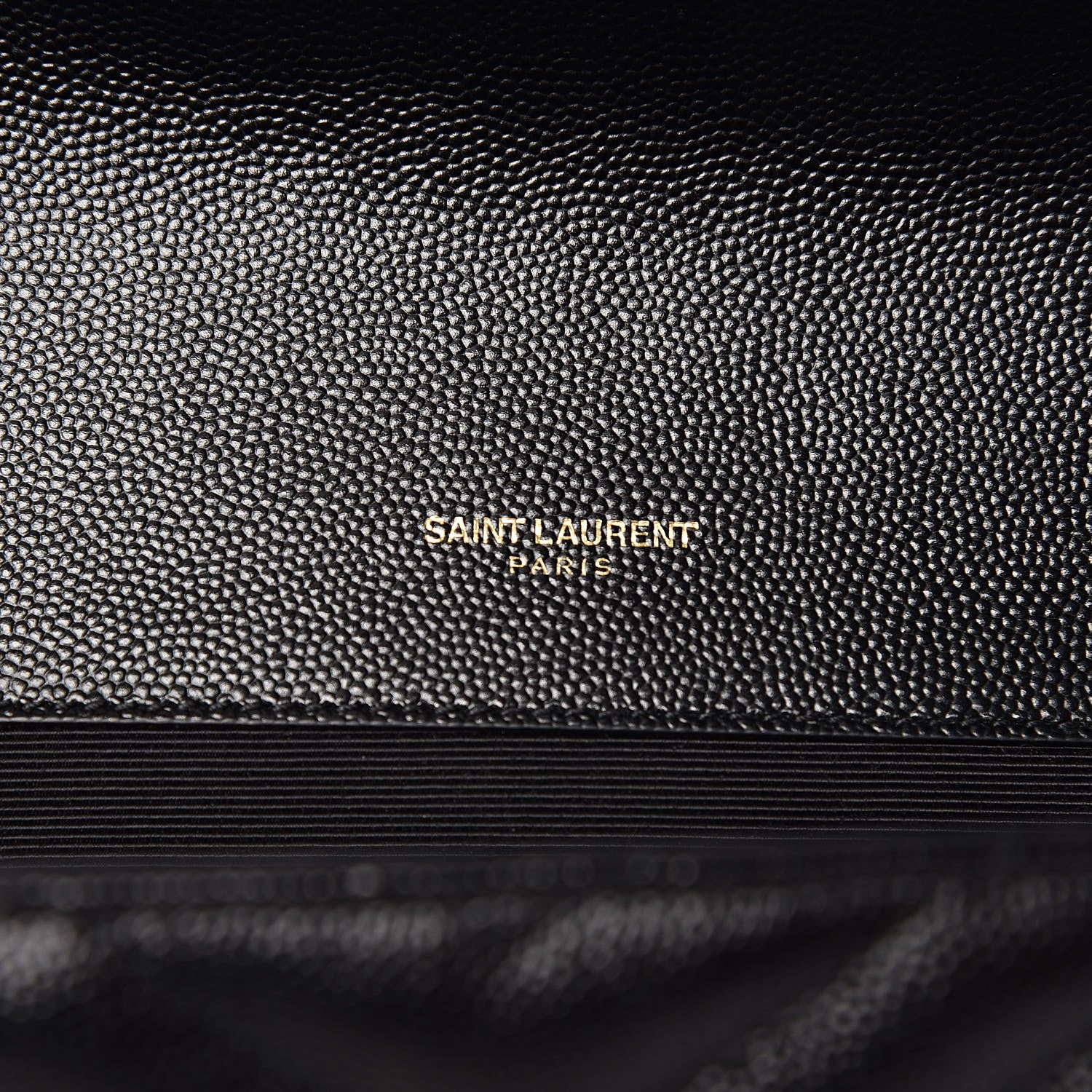Saint Laurent Grain De Poudre Matelasse Chevron Large Monogram Satchel Black 6 of 9