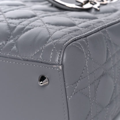 Christian Dior Lambskin Cannage Medium Lady Dior Crystal Strap Grey 11 of 16