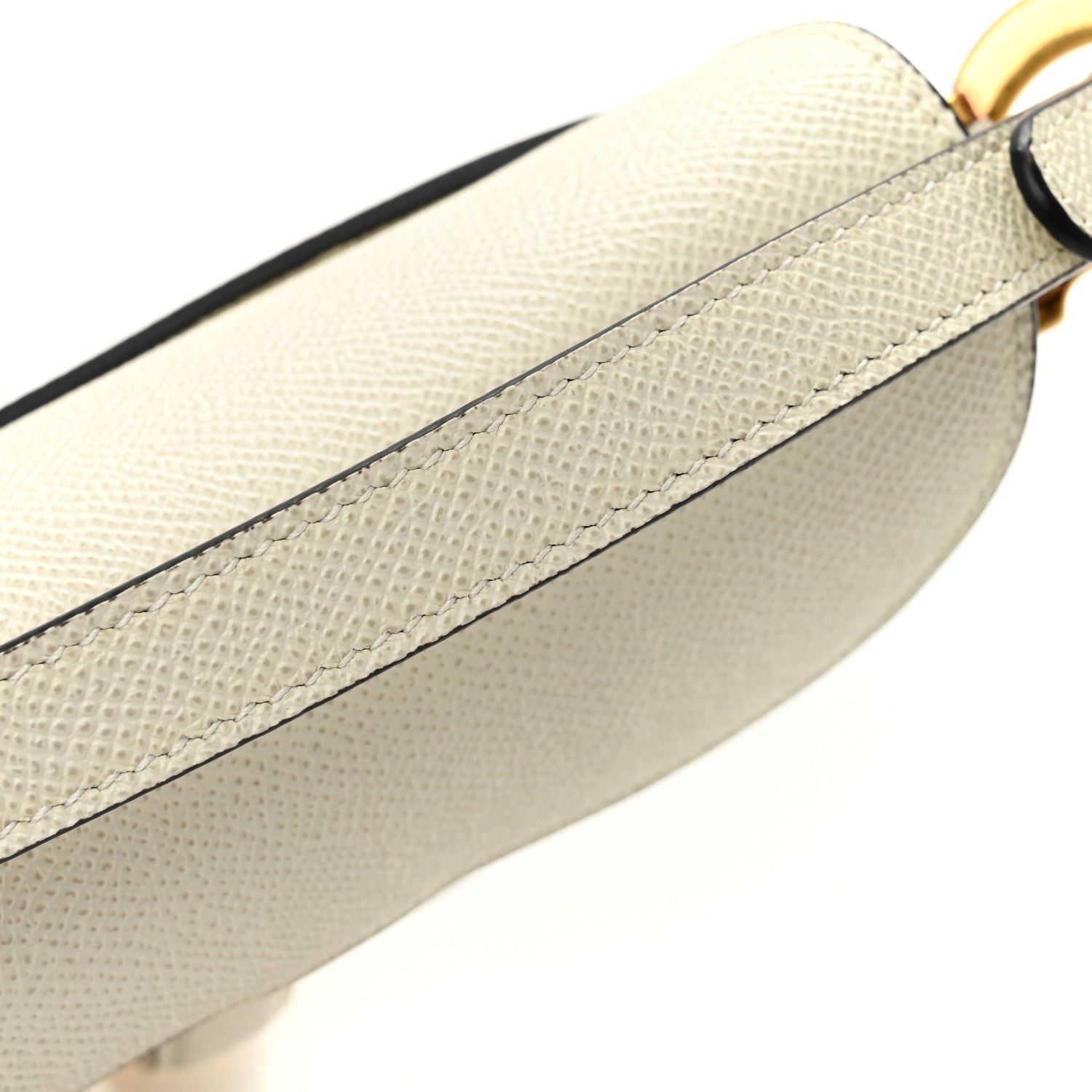 Christian Dior Grained Calfskin Mini Saddle Bag With Strap Latte 12 of 12