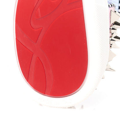 Christian Louboutin Metallic Calfskin Mesh Mens Louis Spikes Flat Sneakers 43 Purple 7 of 9