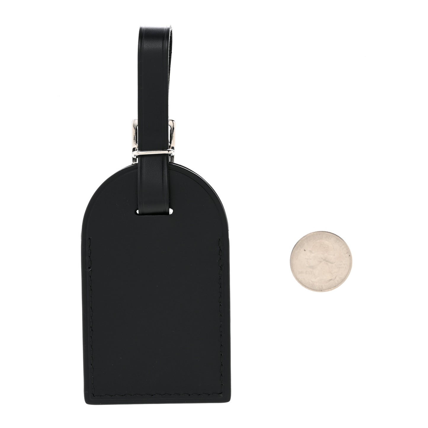 Calfskin Dog Luggage Tag Black