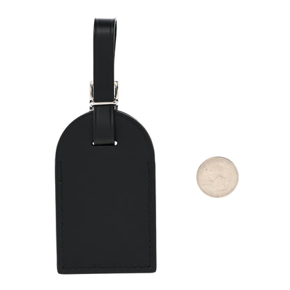 Louis Vuitton Calfskin Dog Luggage Tag Black 2 of 3