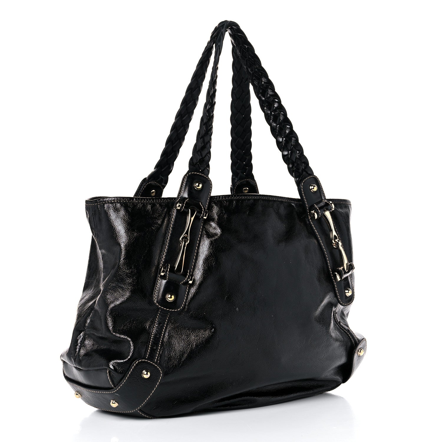 Gucci Patent Medium Pelham Shoulder Bag Black 3 of 21