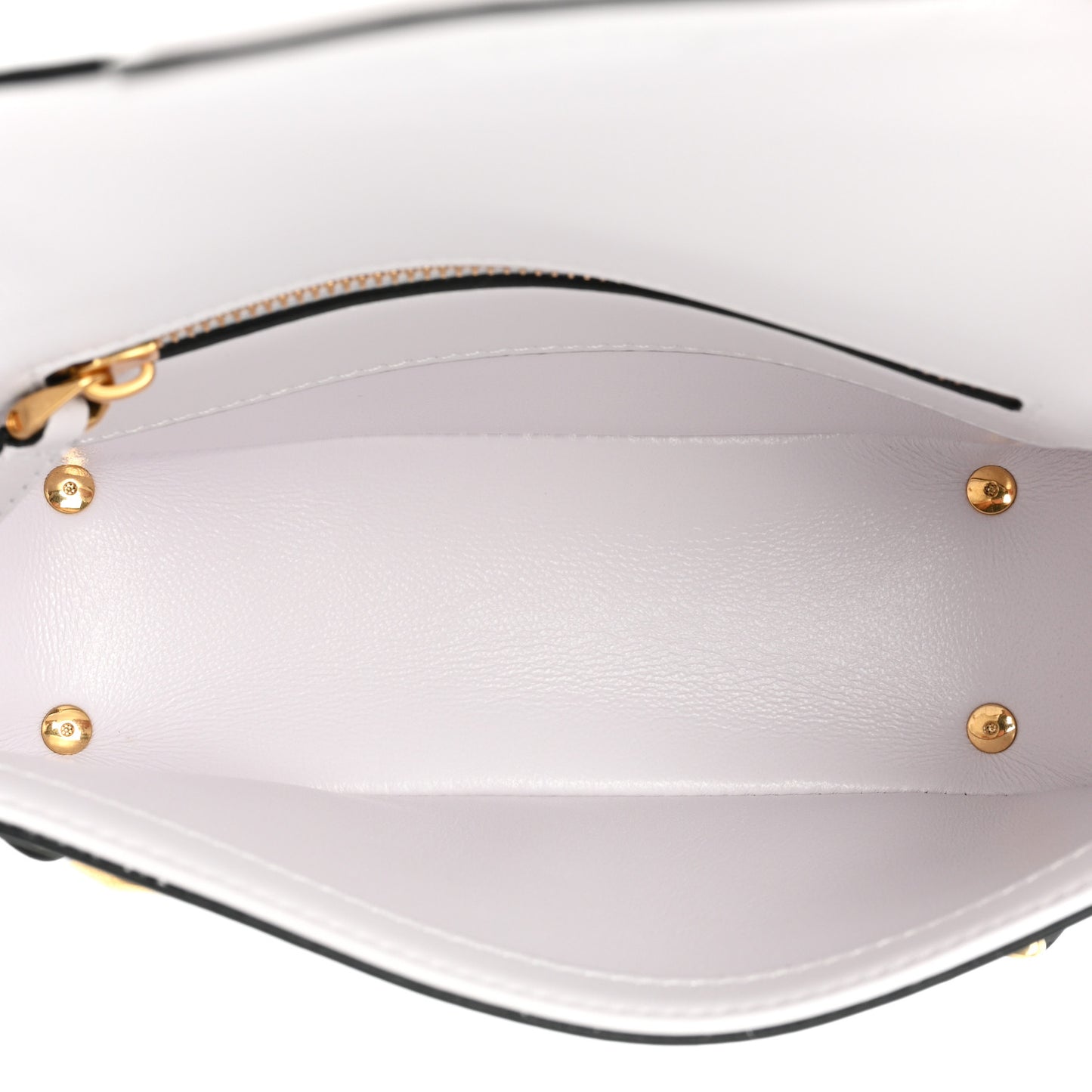 Calfskin Small Vlogo Chain Shoulder Bag Optic White