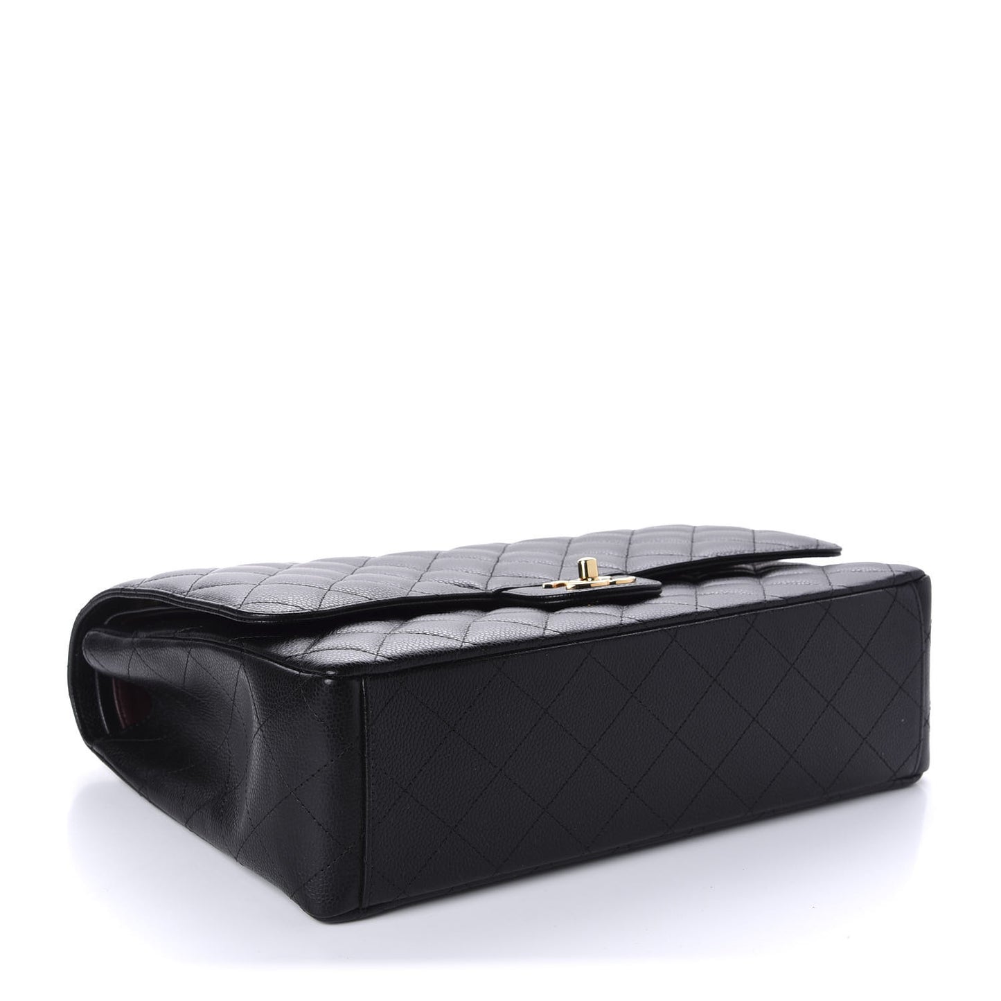 Caviar Quilted Maxi Double Flap Black
