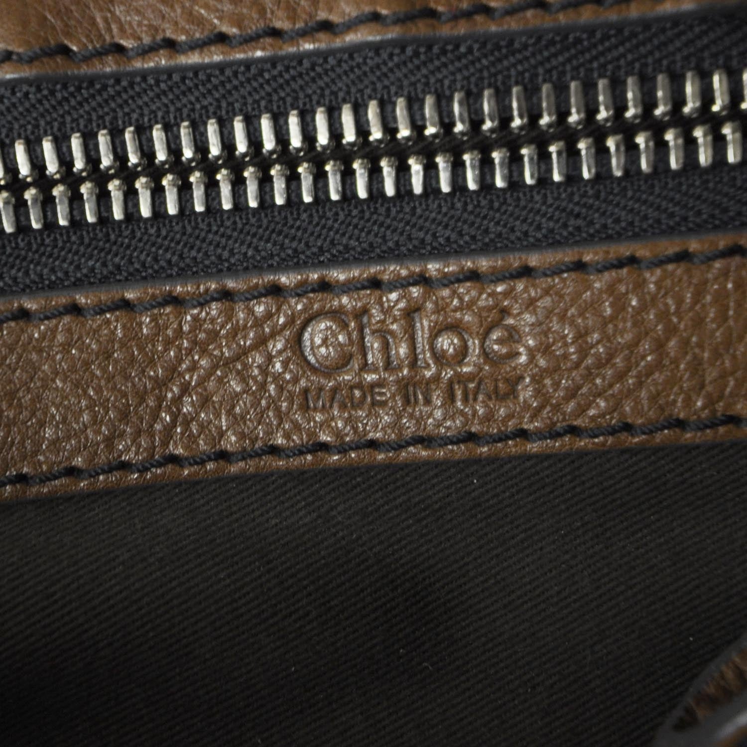 Chloe Leather Edith Satchel Brown 7 of 9