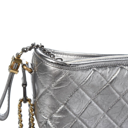 Chanel Metallic Aged Calfskin Quilted Medium Gabrielle Silver 11 of 13