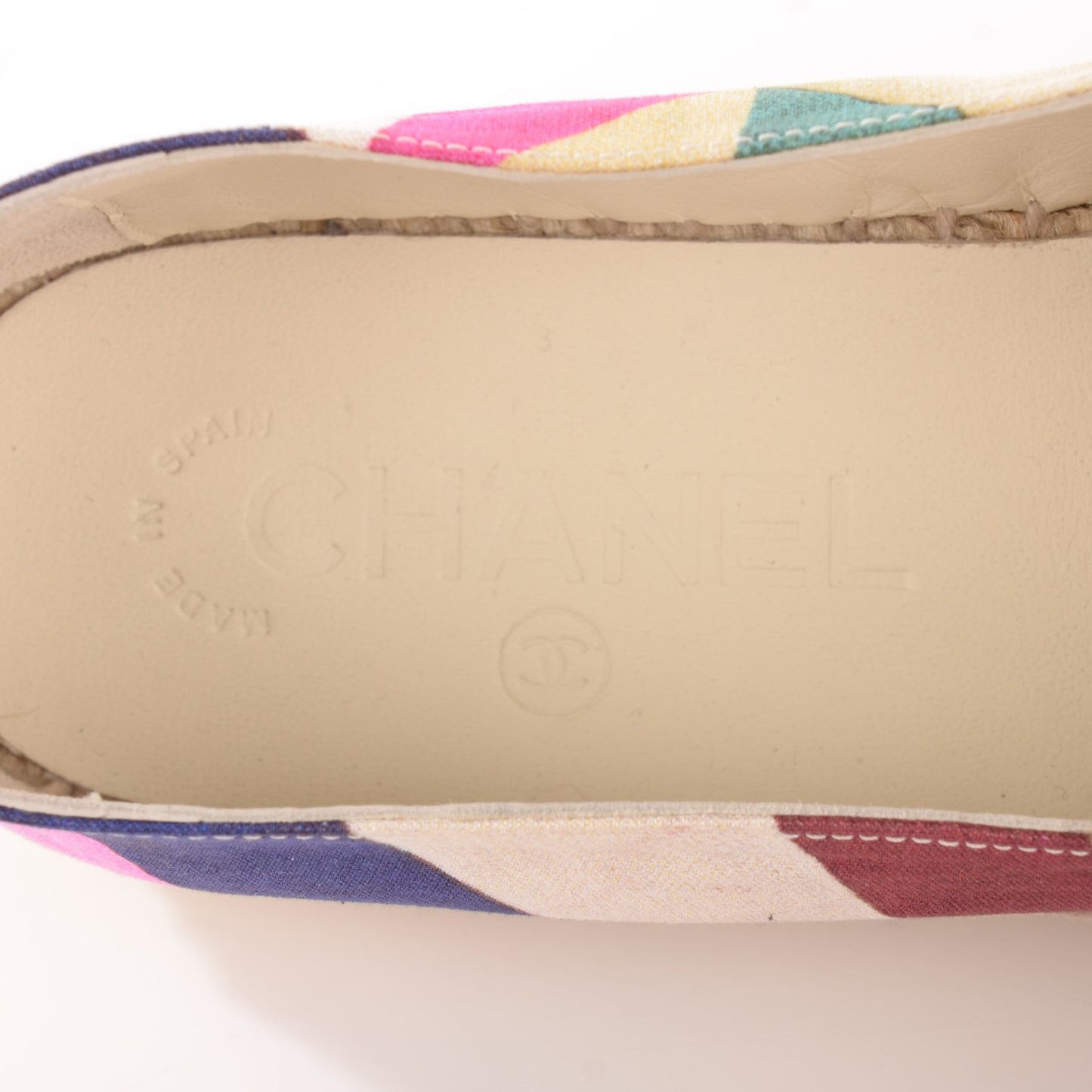 Toile Striped CC Espadrilles 38 Multicolor Black