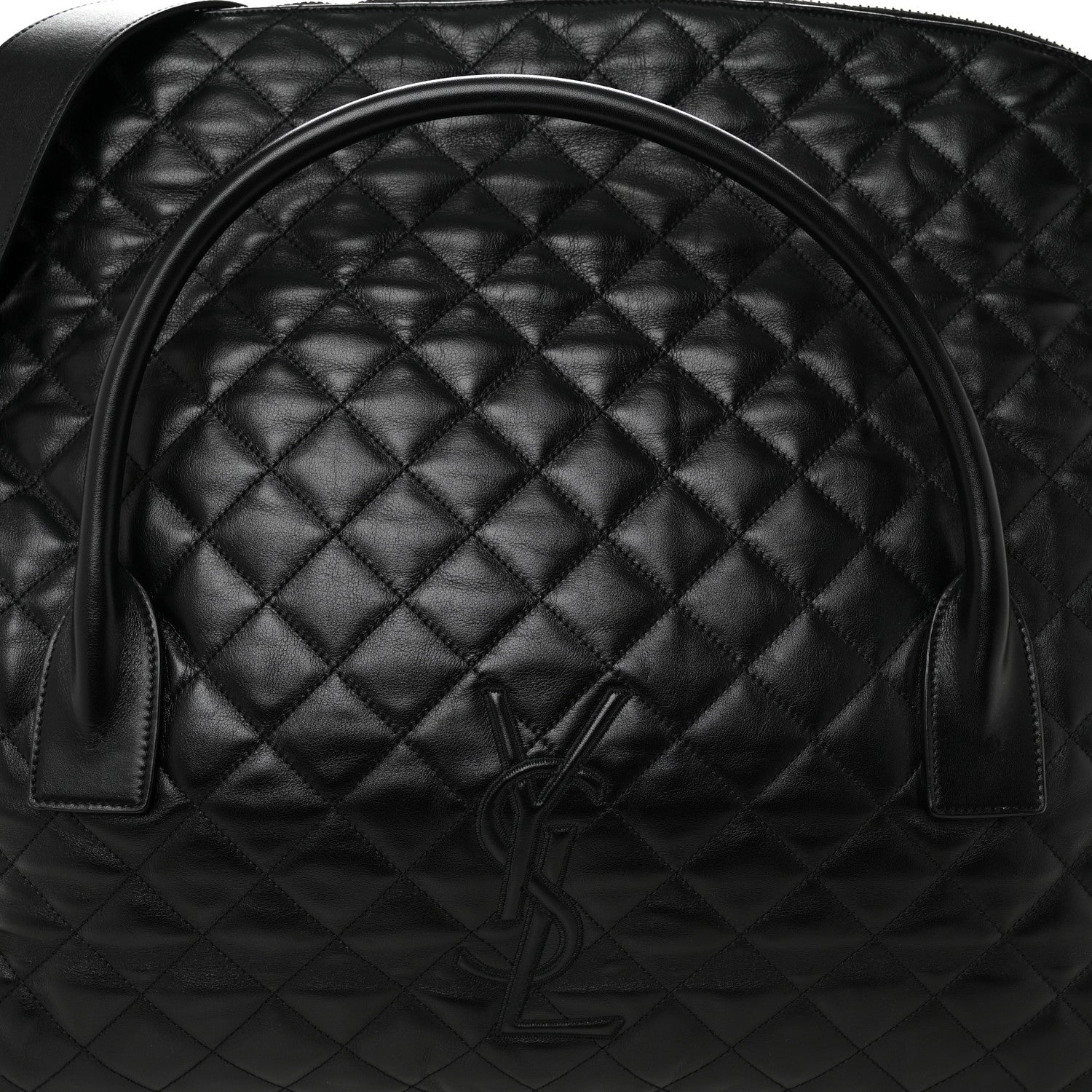 Saint Laurent Calfskin Quilted ES Giant Travel Bag Black 7 of 9