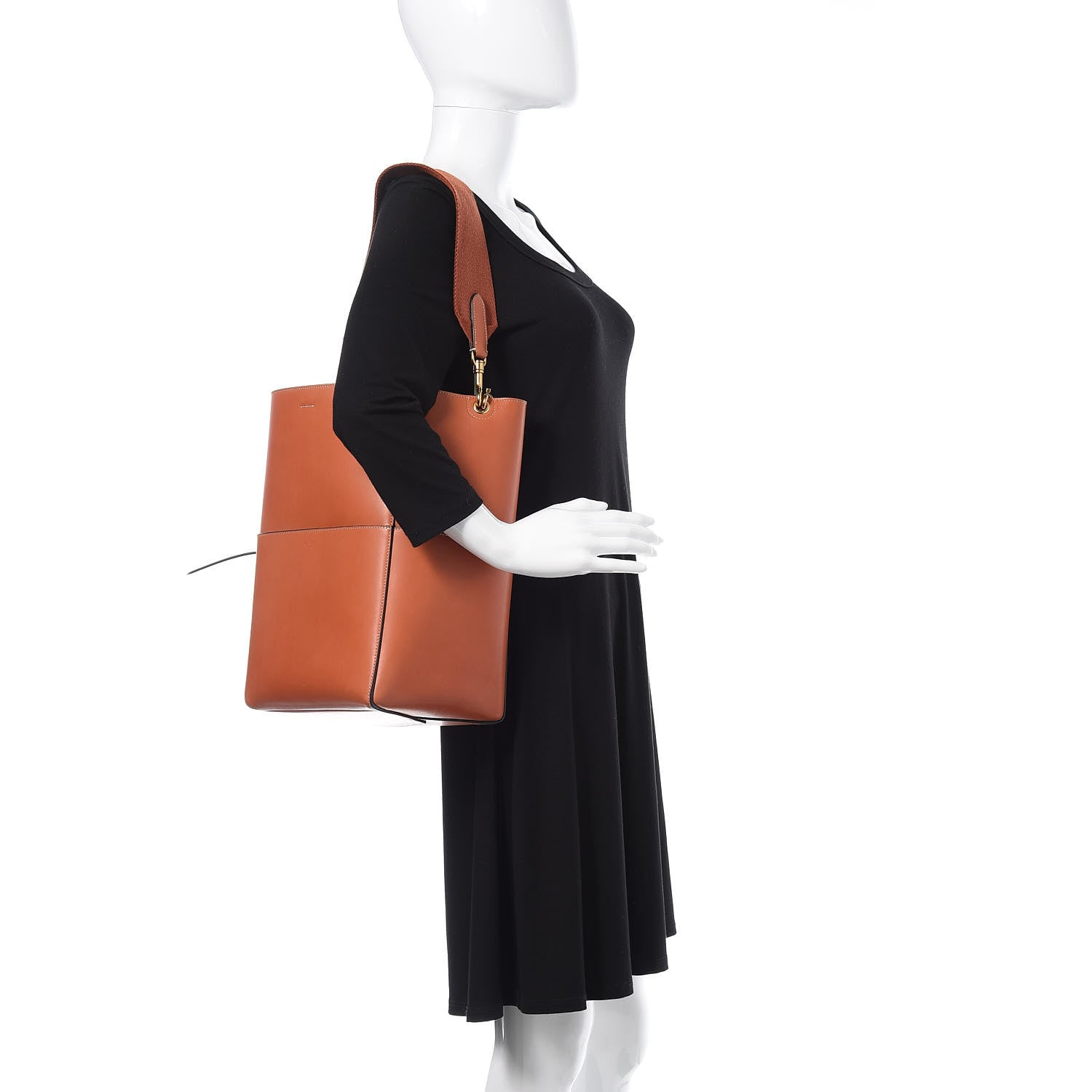 Celine Natural Calfskin Sangle Bucket Bag Terracotta 2 of 12