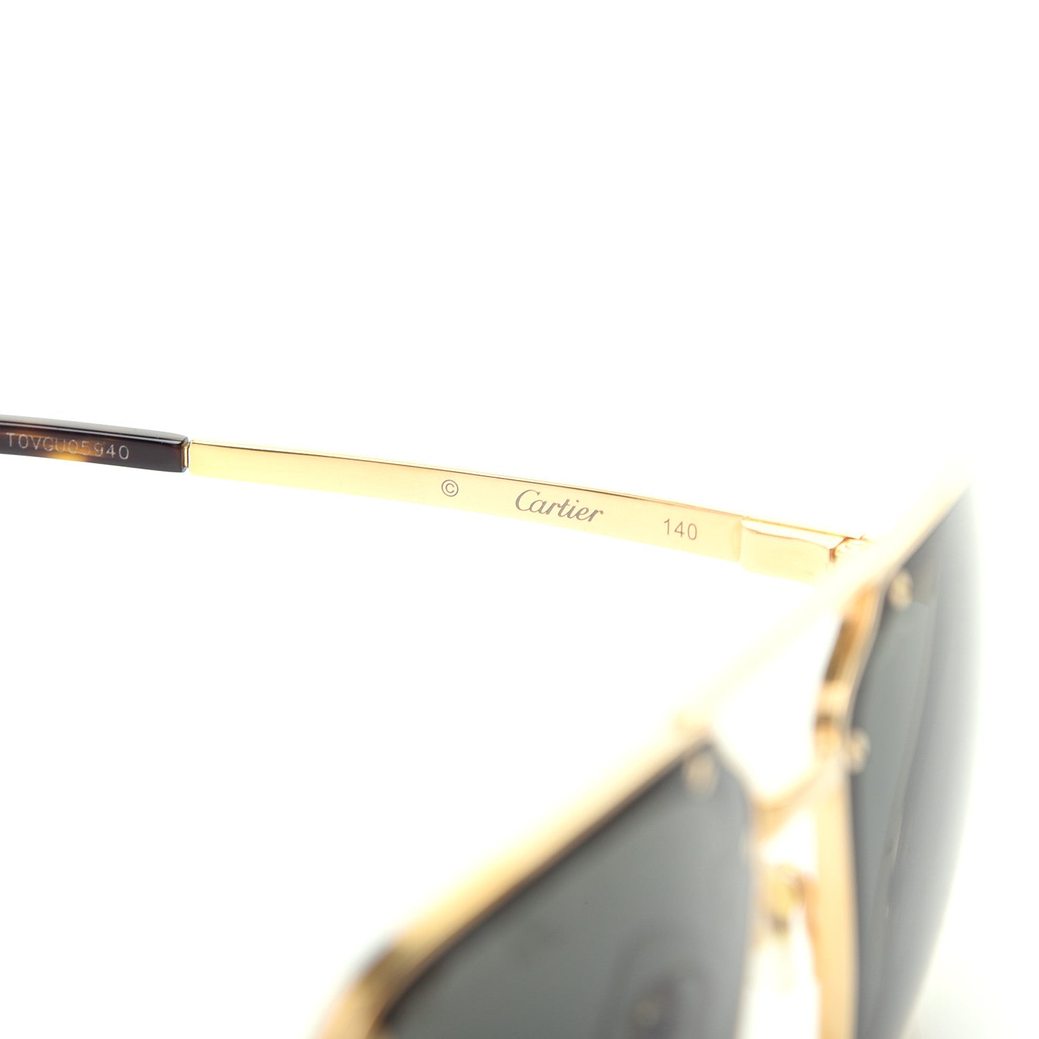 Cartier Titanium Santos De Cartier Sunglasses Gold 5 of 8