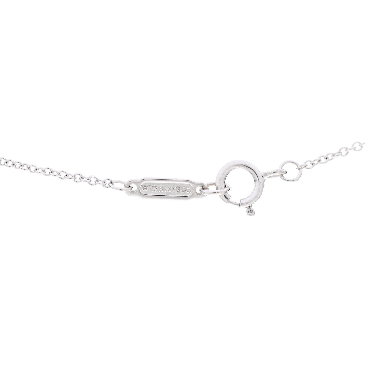 Tiffany 18K White Gold Diamond Pearl 7.5mm Pendant Necklace 5 of 6