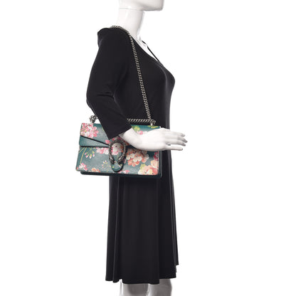 Gucci Calfskin Blooms Print Small Dionysus Shoulder Bag Bright Emerald Multicolor 2 of 13