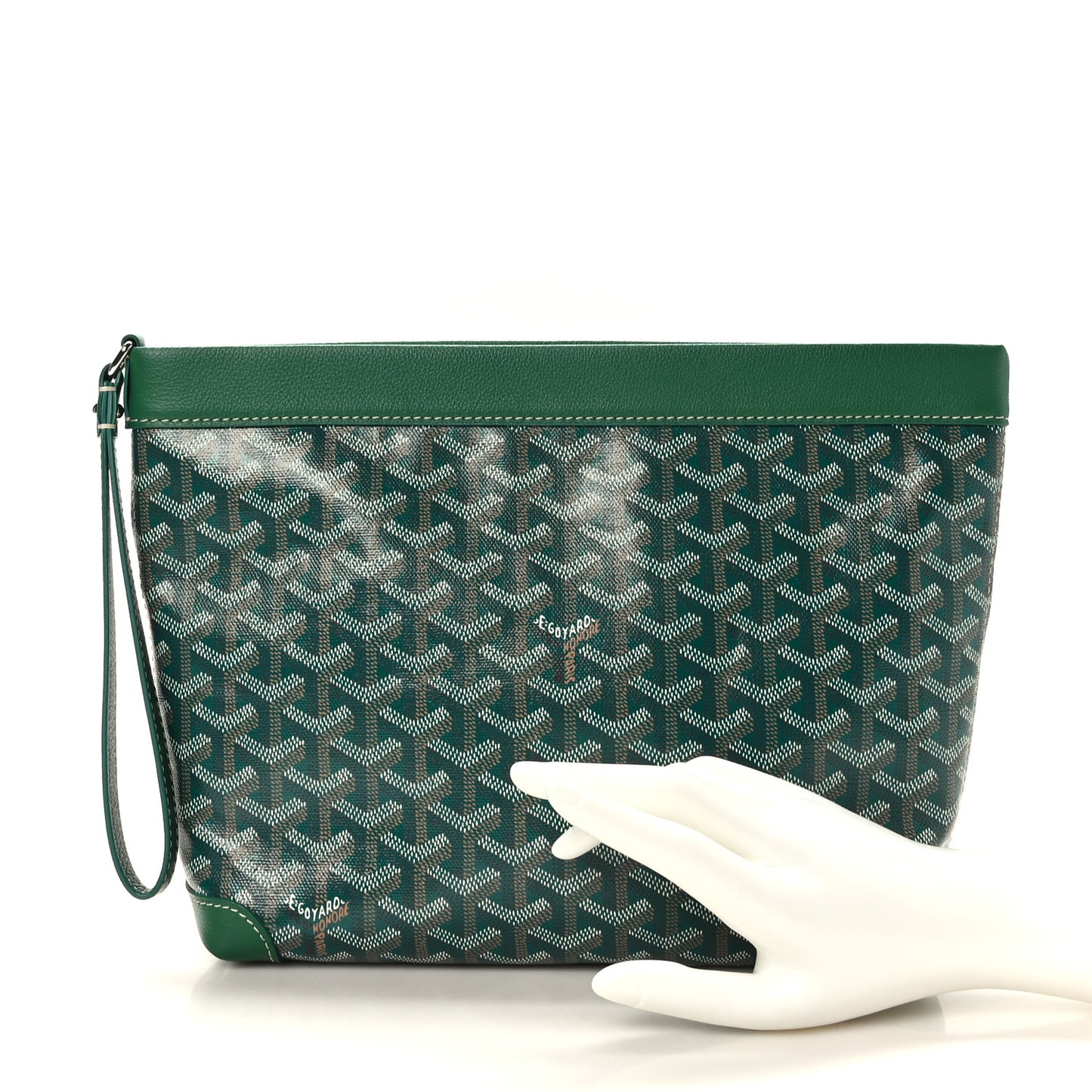 Goyardine Conti Pouch Green