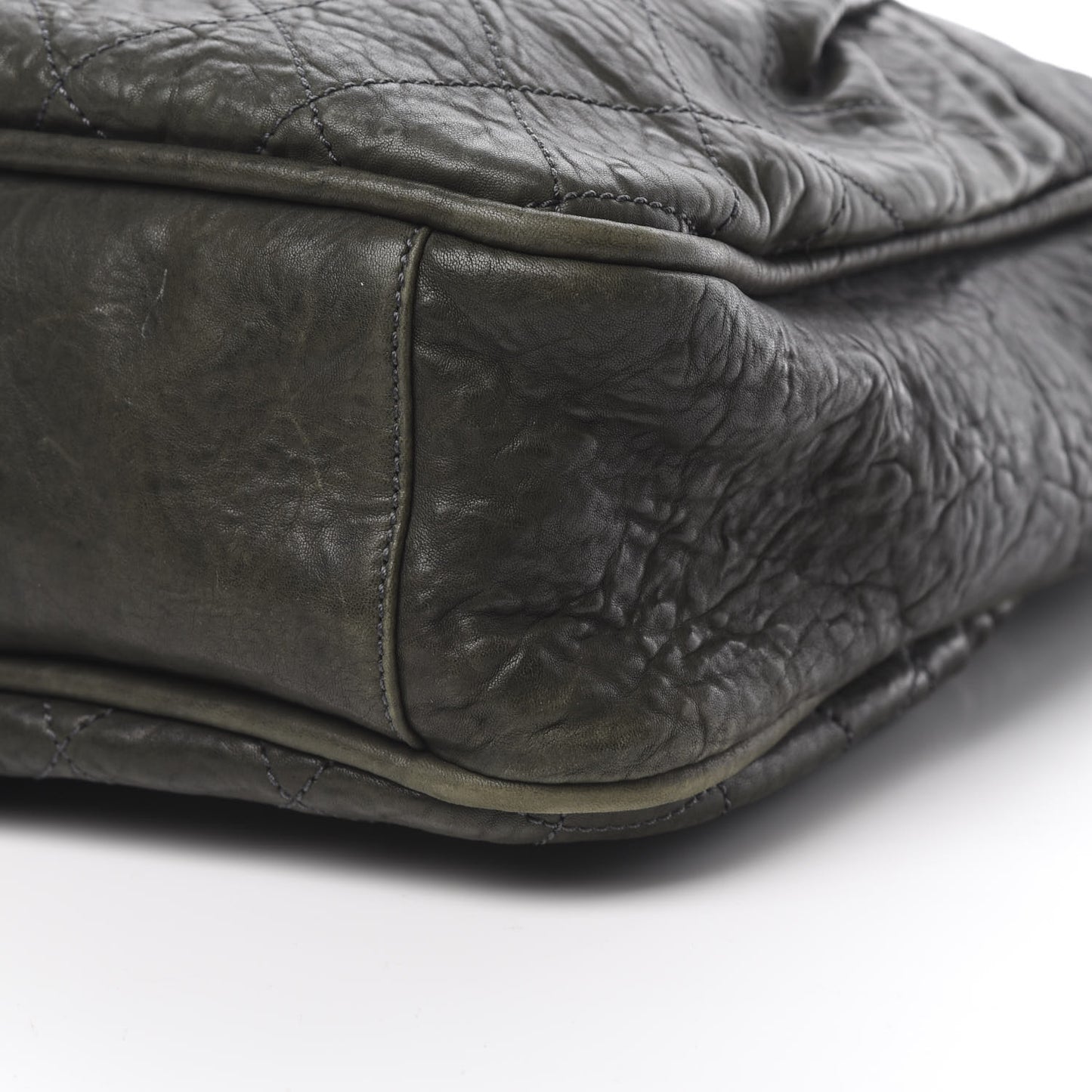 Distressed Lambskin Le Marais Tote Green