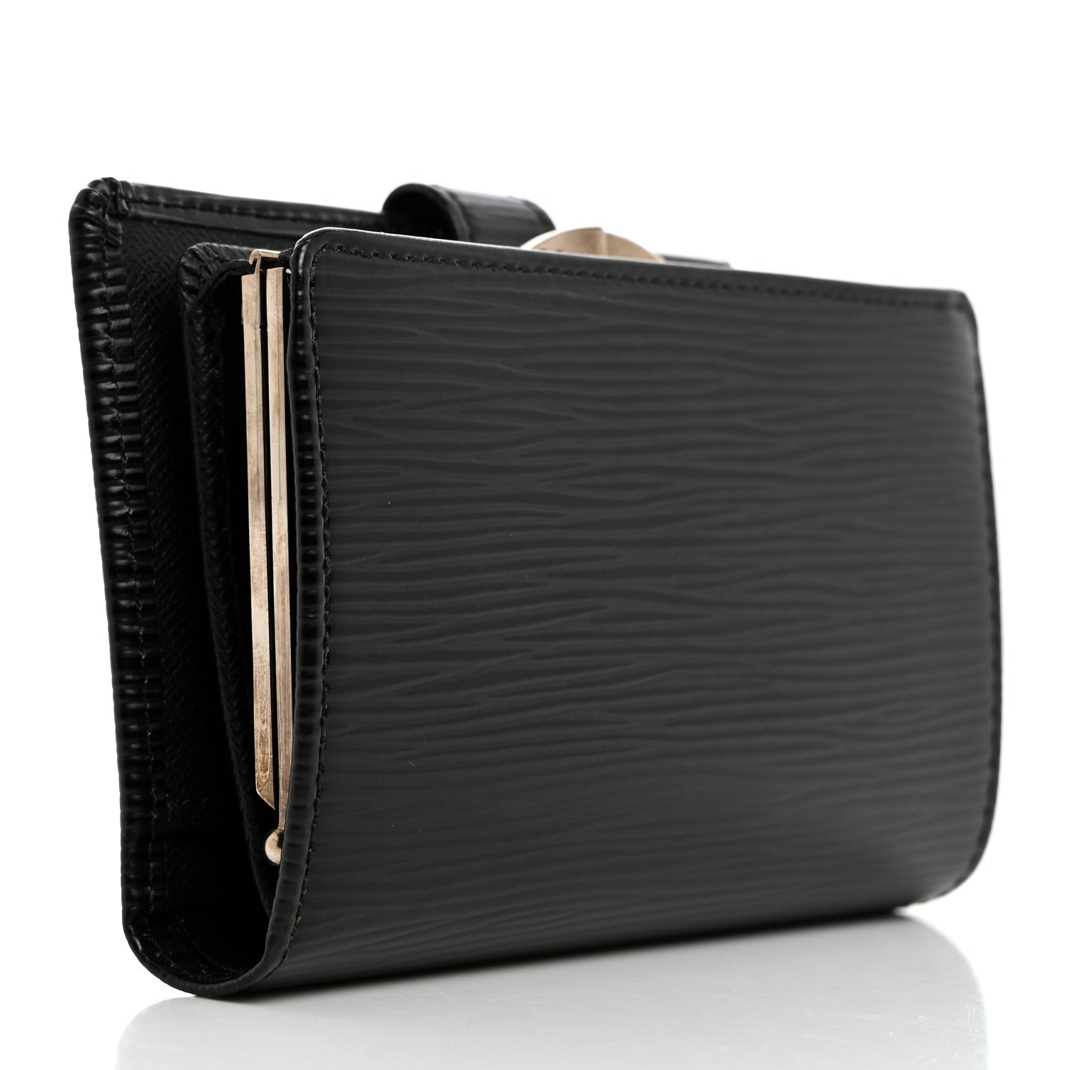 Louis Vuitton Epi French Purse Wallet Black 3 of 8