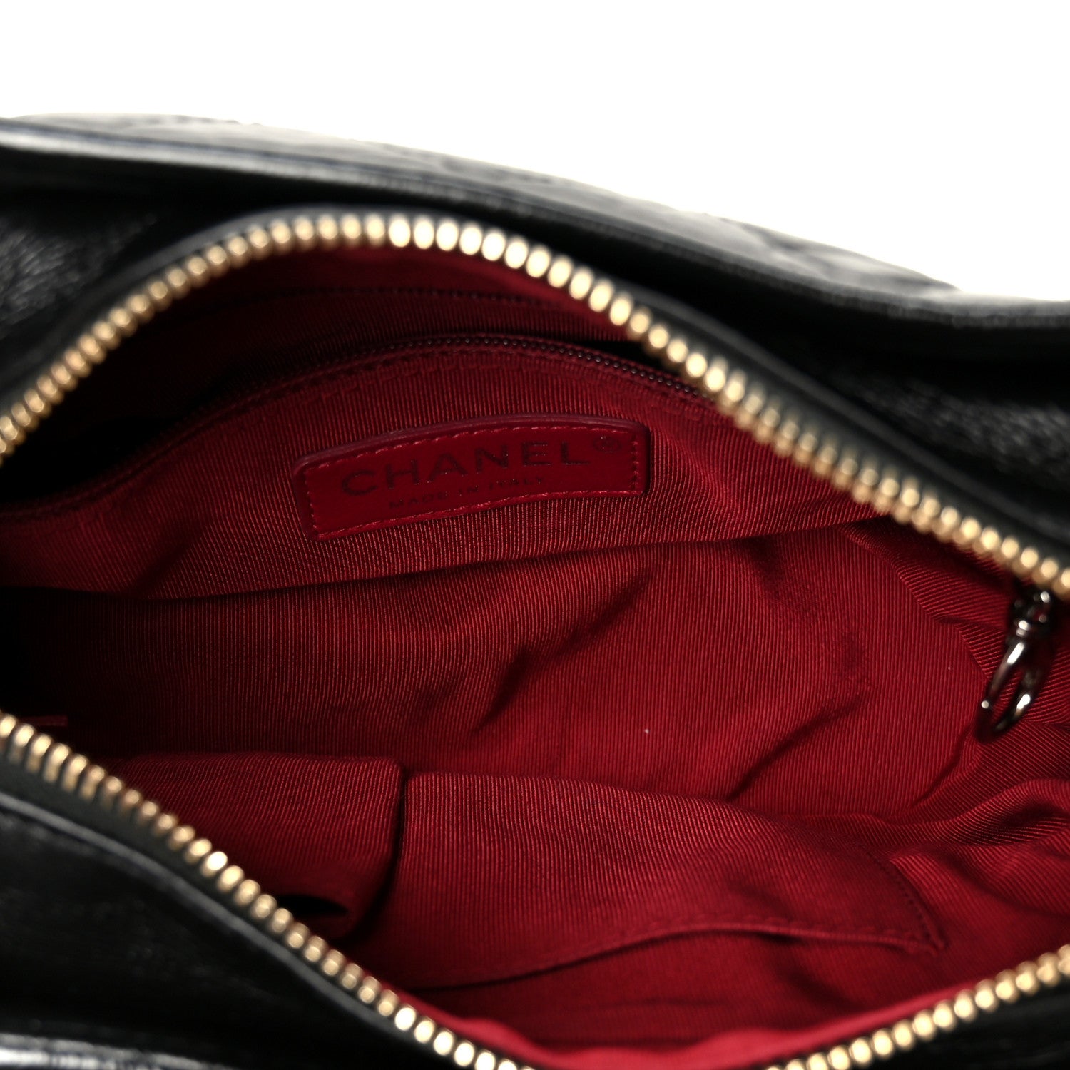 Chanel Aged Calfskin Quilted Small Gabrielle Logo Hobo Black 5 of 10