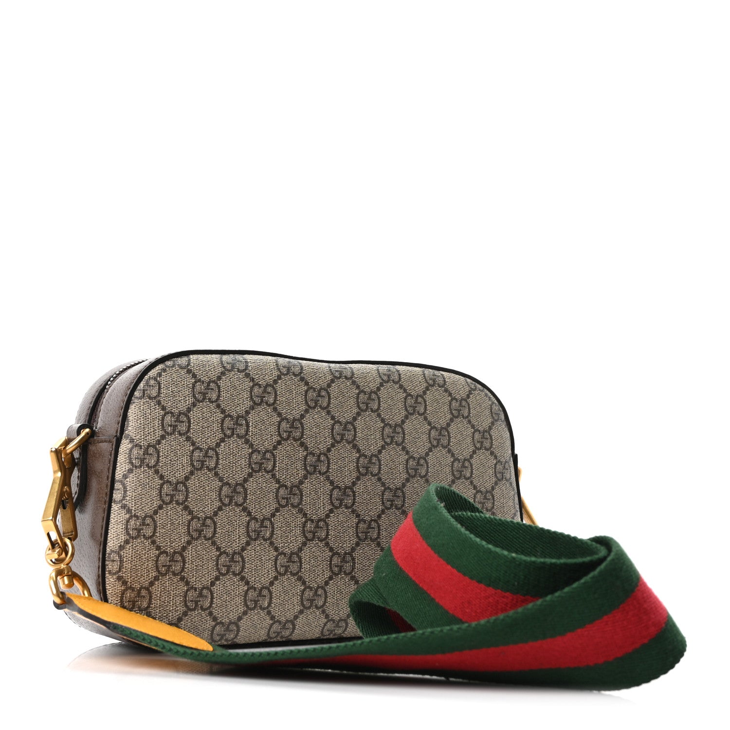 Gucci GG Supreme Monogram Web Neo Vintage Shoulder Bag Beige New Acero Crop 3 of 10