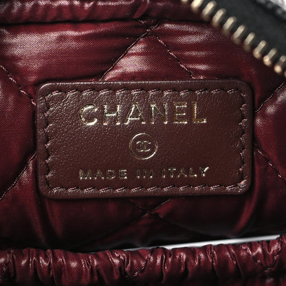 Chanel Caviar Quilted Curvy Pouch Cosmetic Case Black 6 of 10