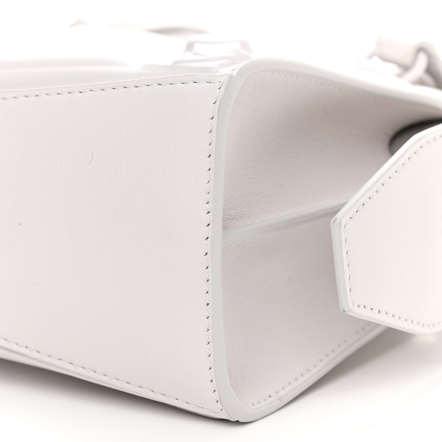 Cake Calfskin Tonal Hardware Mini Neo Classic City White