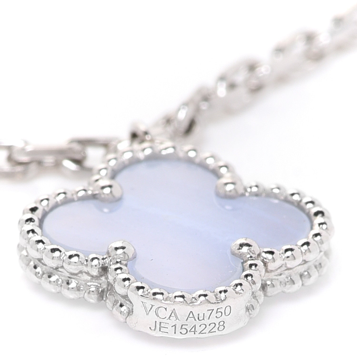 Van Cleef & Arpels 18K White Gold Chalcedony Mother of Pearl 5 Motifs Magic Alhambra Bracelet 3 of 5