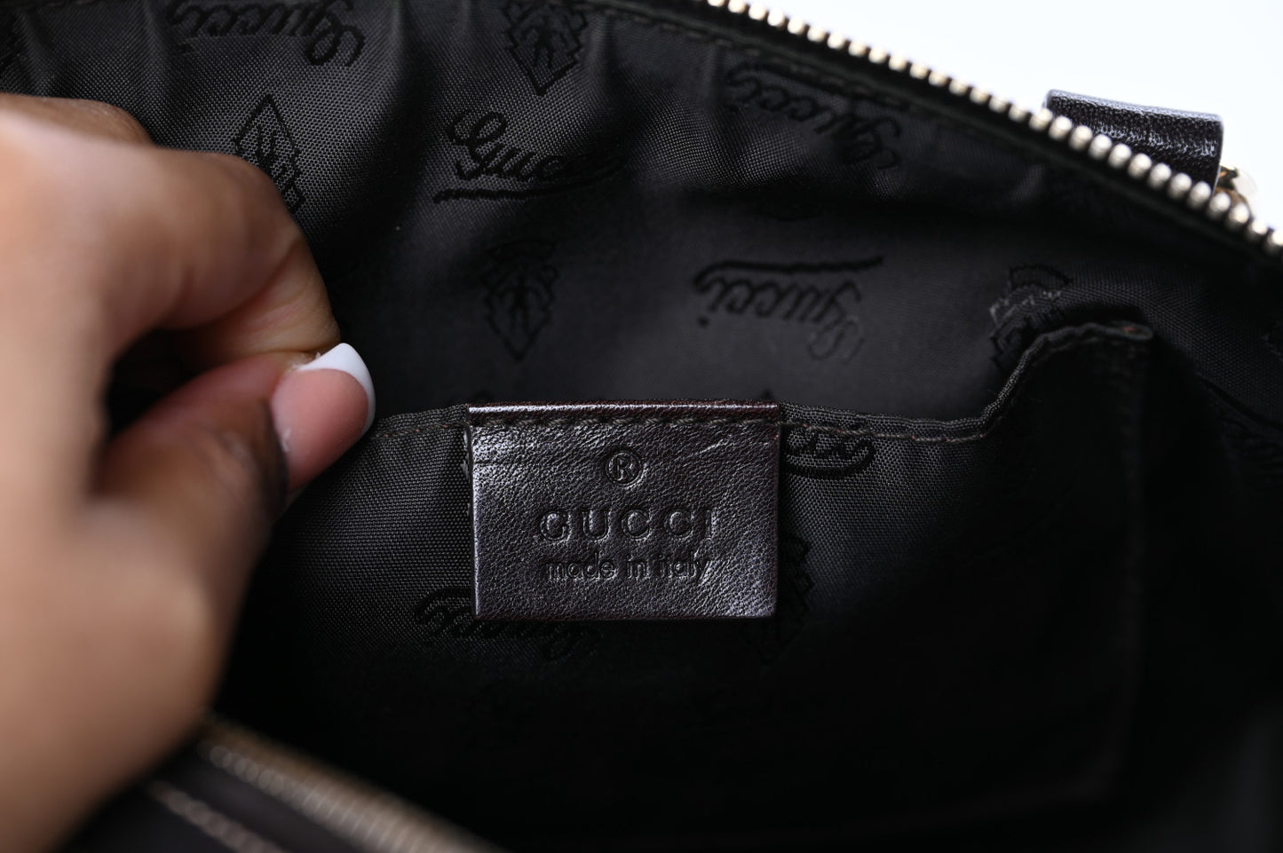 Crystal Monogram Duchessa Small Boston Bag Brown