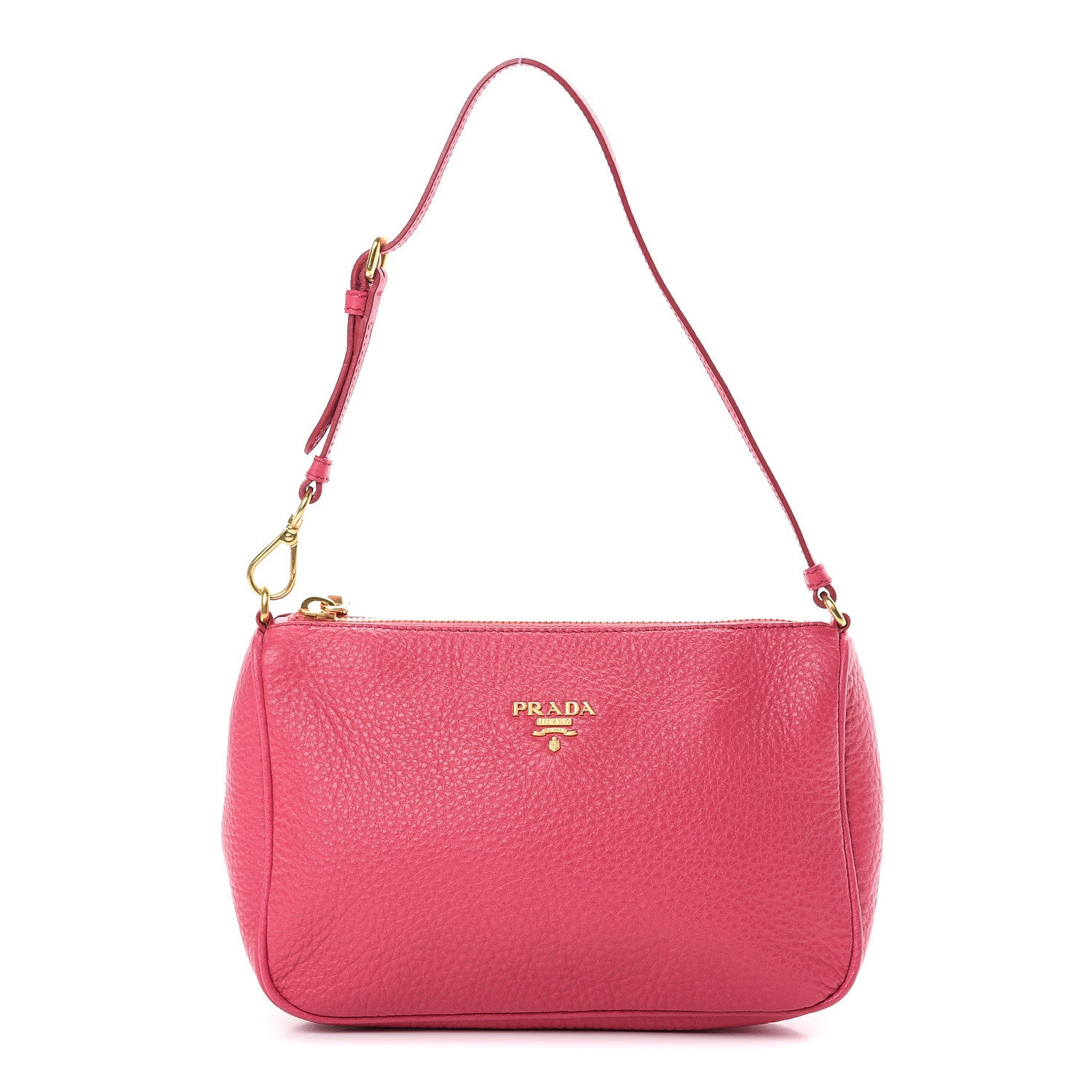 Prada Vitello Daino Pochette Bag Peonia 1 of 10