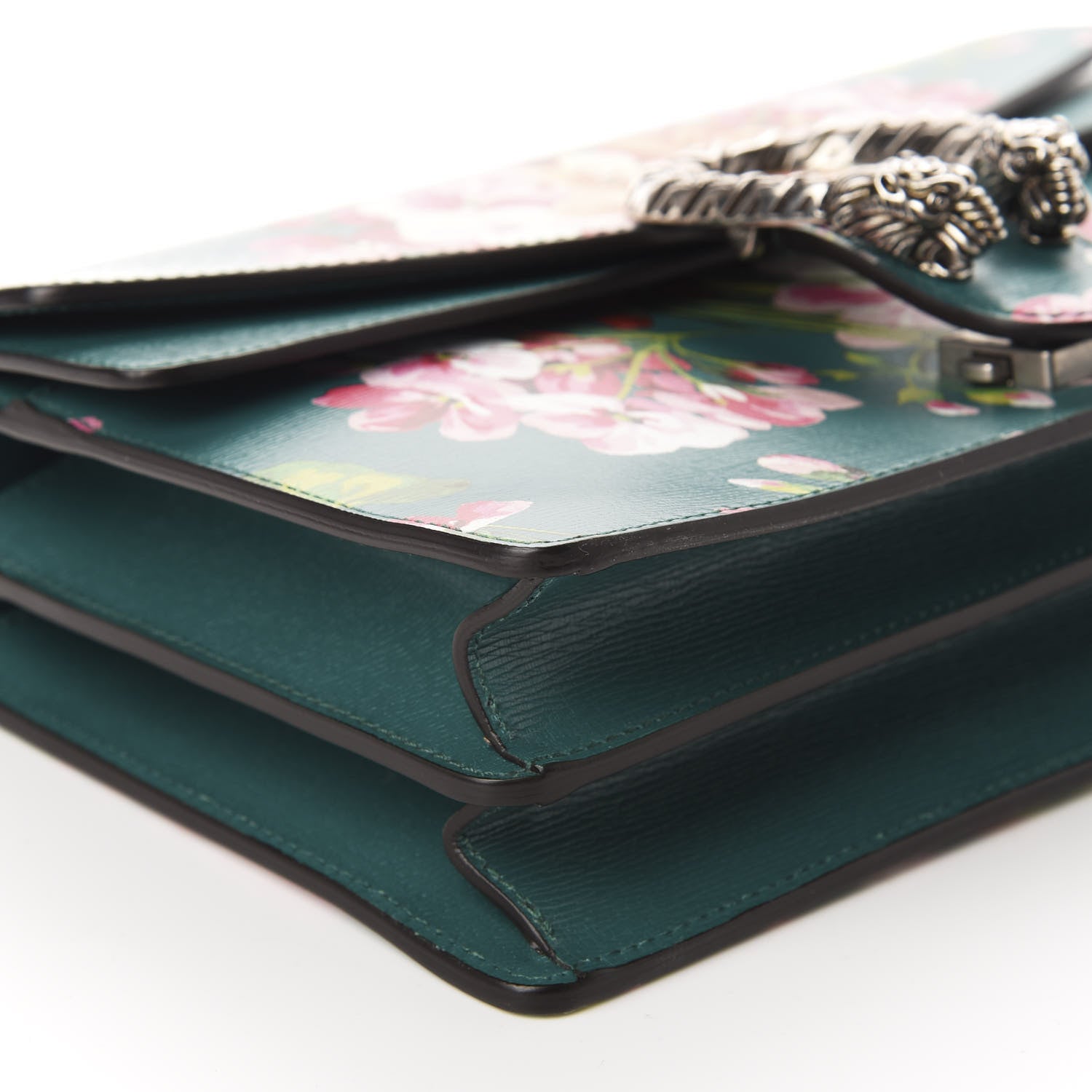 Gucci Calfskin Blooms Print Small Dionysus Shoulder Bag Bright Emerald Multicolor 6 of 10